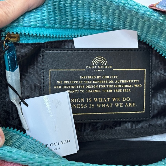 Kurt Geiger Multicolor Woven Tote and Crossbody NWT - Picture 9 of 13